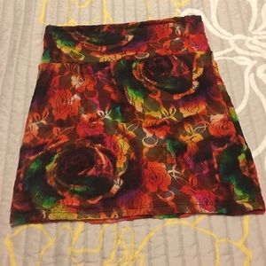 Multicolor lace skirt